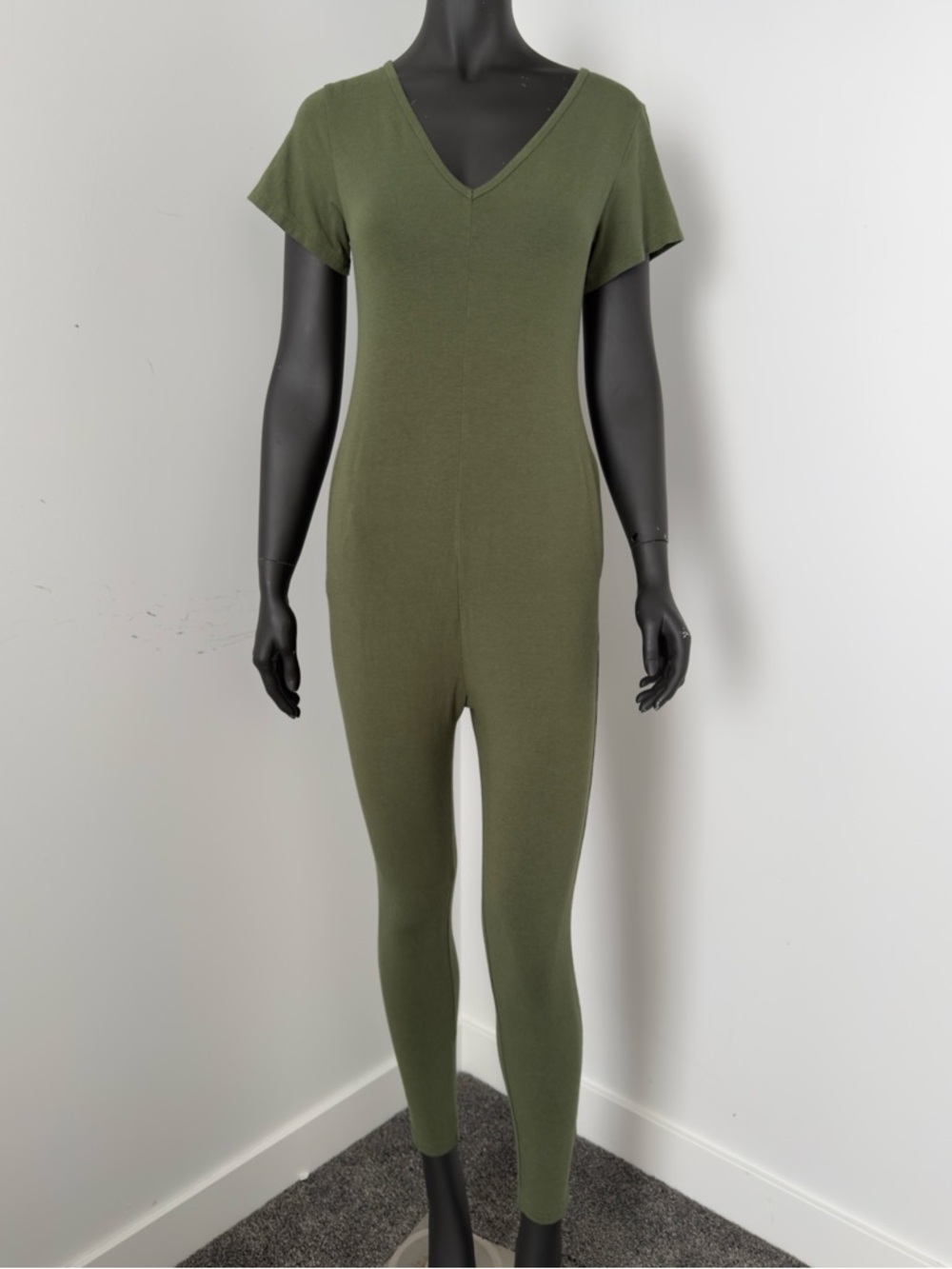 287. Smash + Tess Olive Green Short Sleeve Romper Jumpsuit XXS